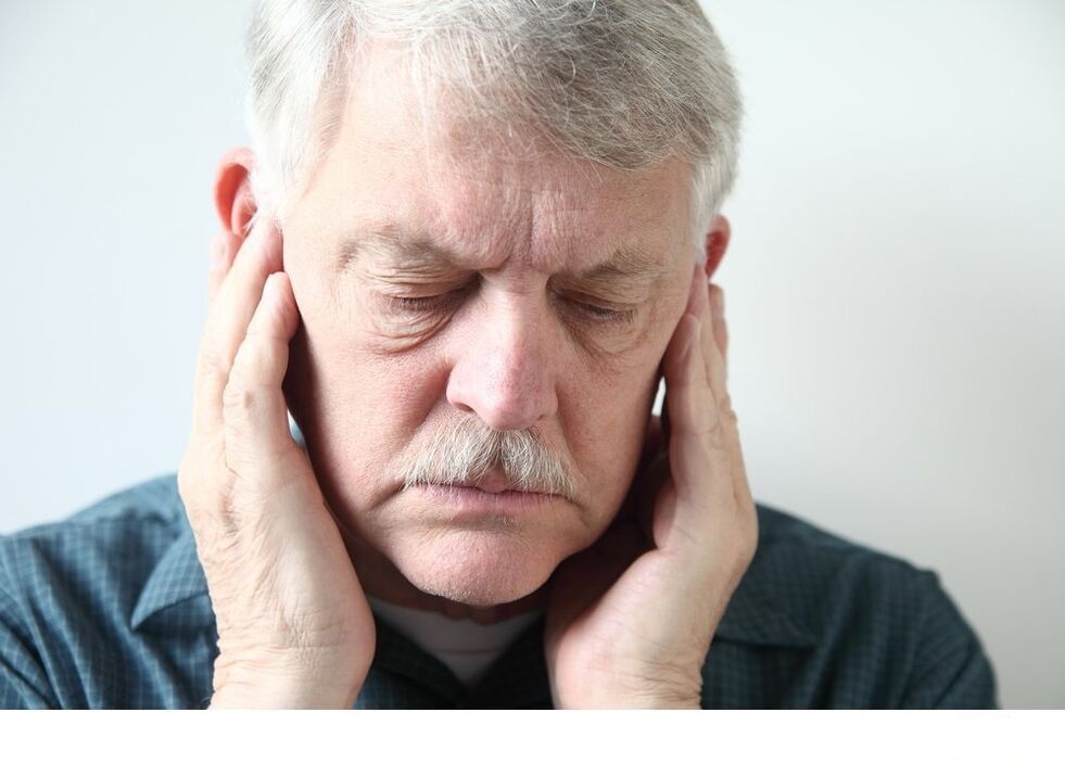 Pain of temporal particles in the mandibular joint and arthritis
